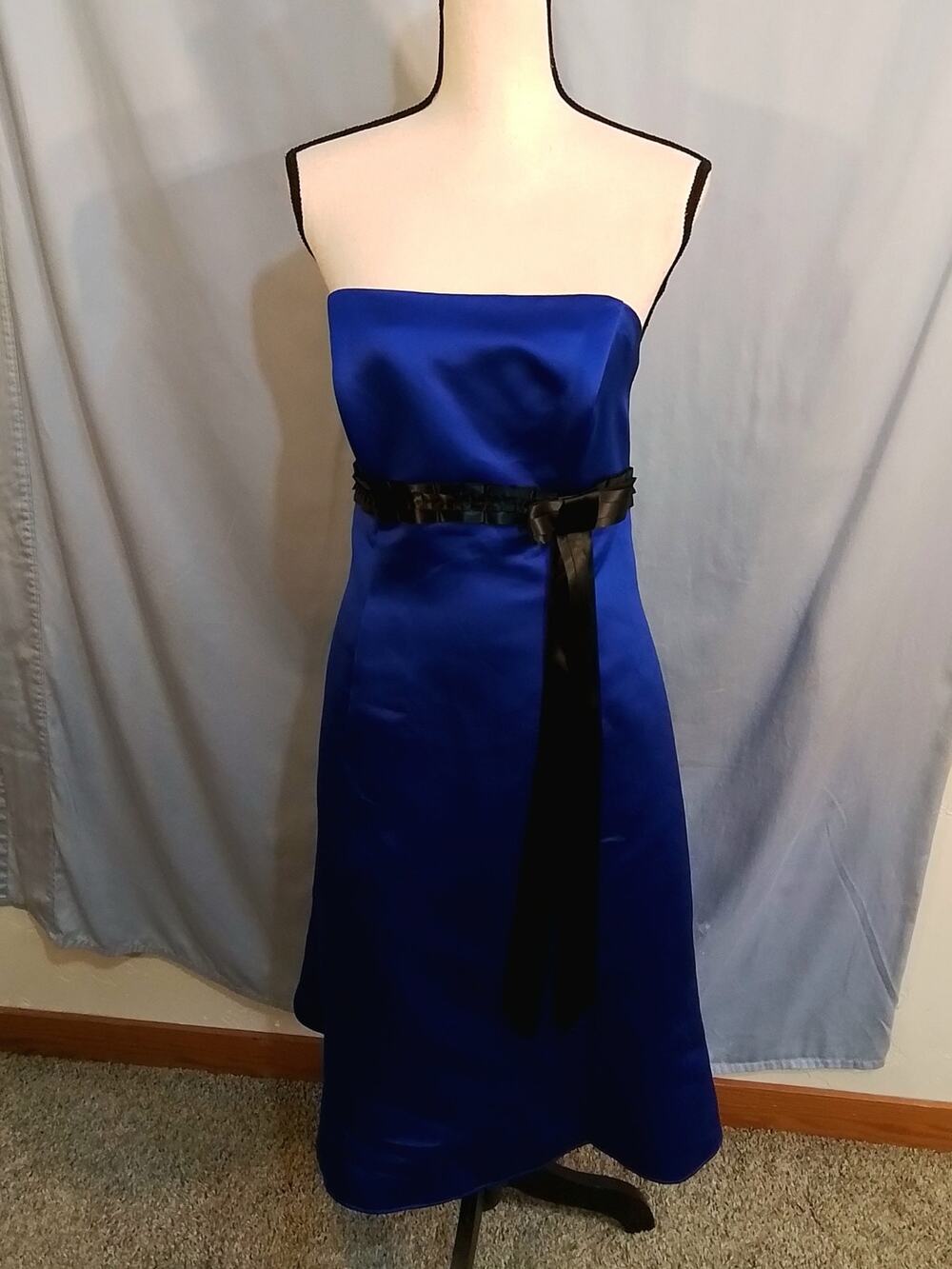 Watters & Watters  blue satin dress